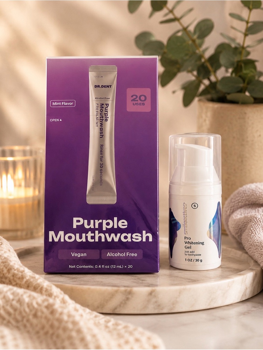 Pro Whitening Gel Teeth Whitener -Bonus Whitening mouthwash